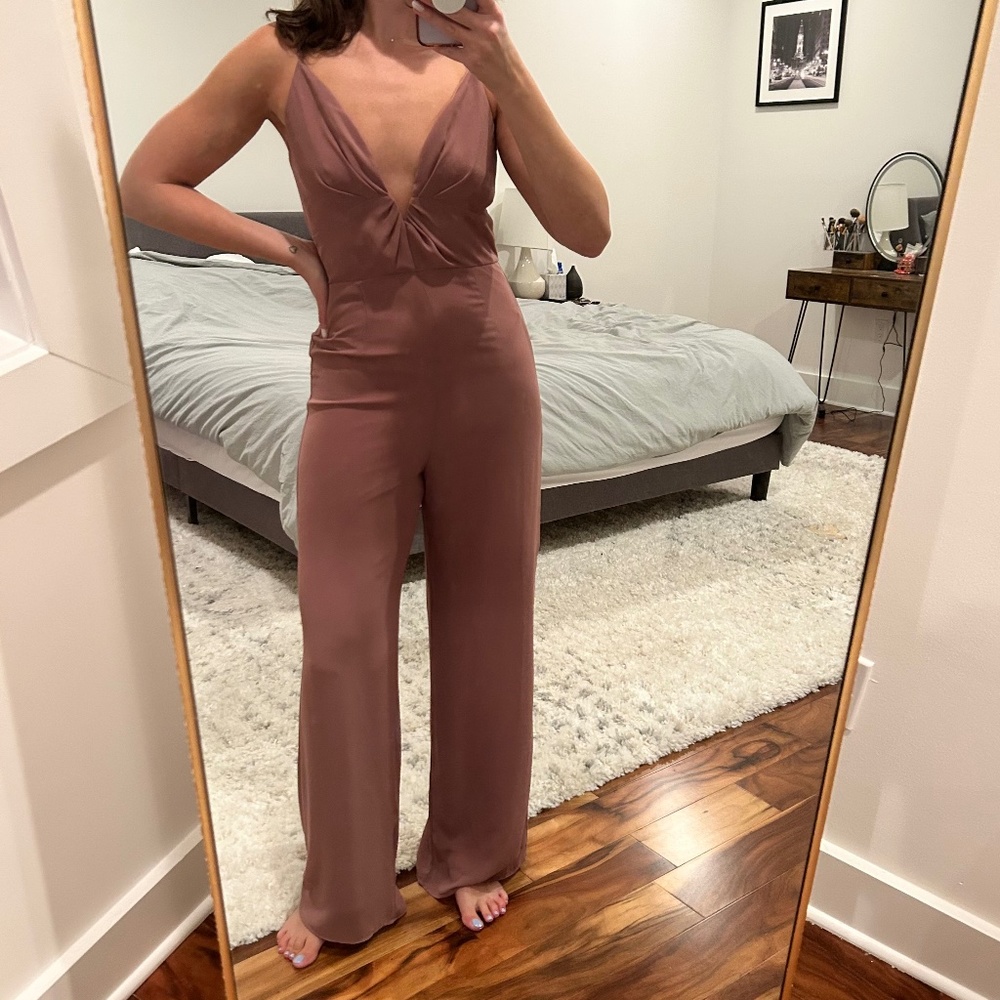 Rust Semi-Formal Jumpsuit from Lulus